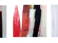 Arte 1-5 20x20 each acrylic on canvas deep natural wood framing